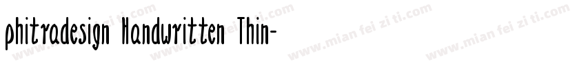 phitradesign Handwritten Thin字体转换